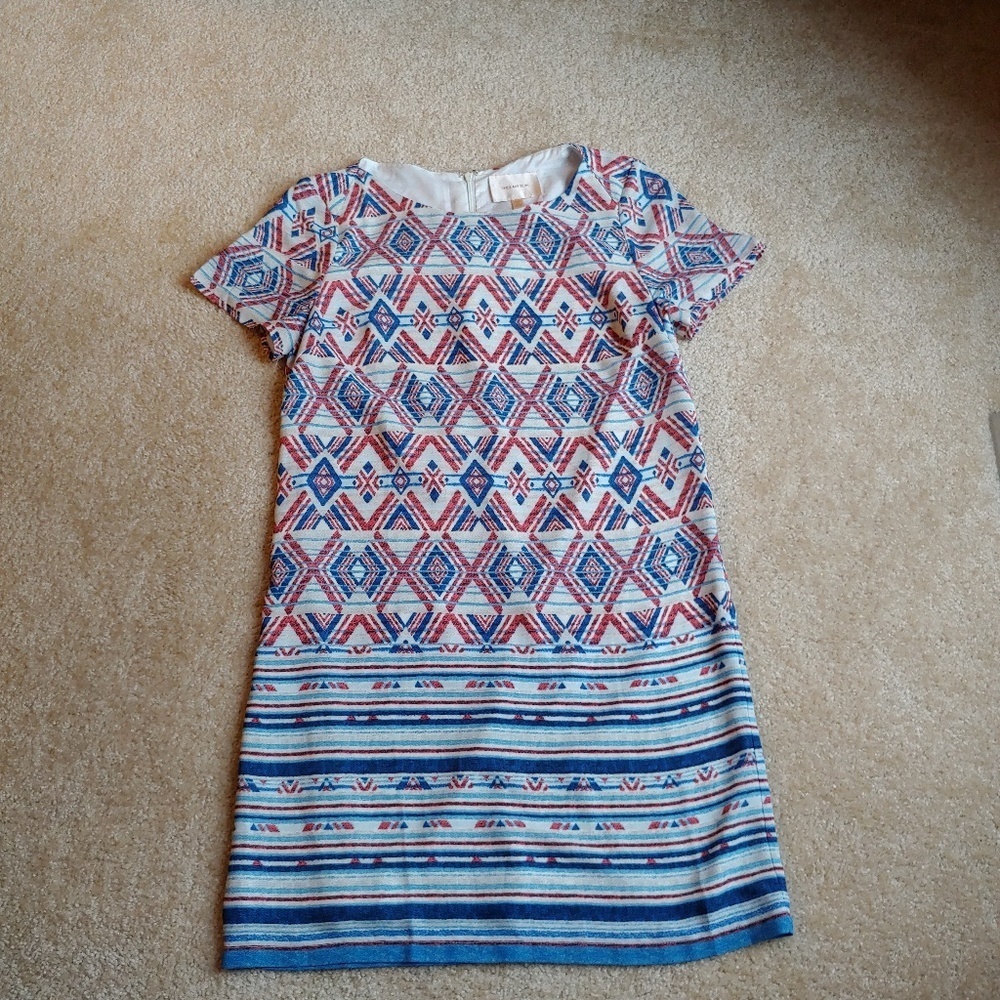 Skies are blue multi colored midi dress